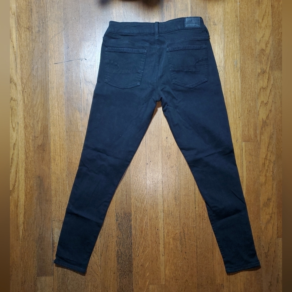 American Eagle Outfitters Black Skinny Jeans with Distressing - Picture 5 of 12